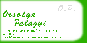 orsolya palagyi business card